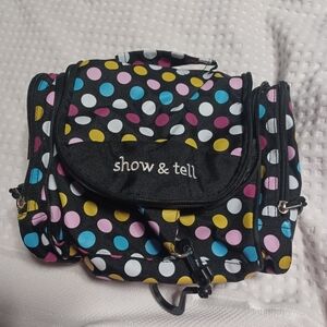 Polka Dot Cosmetic Bag - Black, Pink, Yellow, Blue